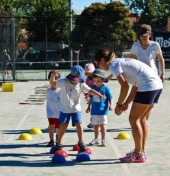 Sport Monkeys practising balance.