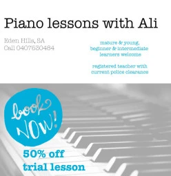 Piano lessons with Ali Eden Hills 1