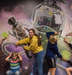 Immersive 3D VR Escape Room fun for the whole family.  Smell the action, and feel the cool wind as all your senses are engaged!