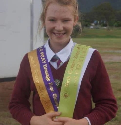 One of our members after a successful day competing.