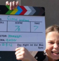 Karly-Emma on set