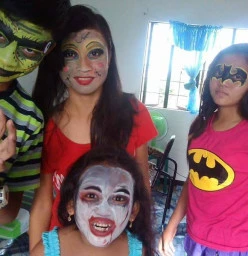 Kids halloween face painting