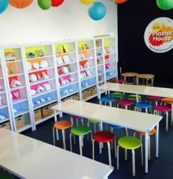 The plaster painting studio
