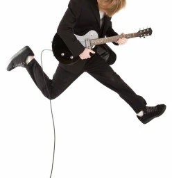 Boy playing guitar