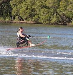 Belinda skiing on wark ski