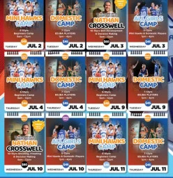Hawks Holiday Camps this July! Register now!