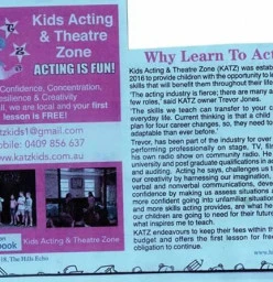 Why choose Kids Acting & Theatre Zone? We provide inclusive tuition with tutors who work in the Industry