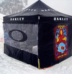 Pop up marquees with printed walls