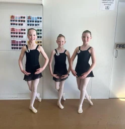 Three ballet dance students