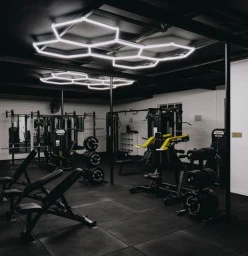 Fully equipped gym area