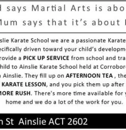 Ainslie Karate School Ainslie 1