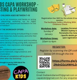 Do you have a child who loves acting? Creative writing? or BOTH????????????? Then our acting and playwriting workshop is just for you! On the 4th of January 2026, Children will have the chance to dive into the beauty of storytelling through developing mag