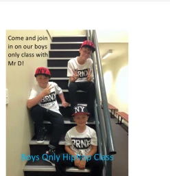 Boys only hiphop class On Friday evening.