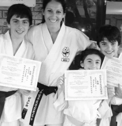 Jessica Sensei with proud students