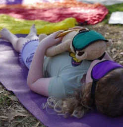 Outdoor Kids Yoga with Eye Pillow