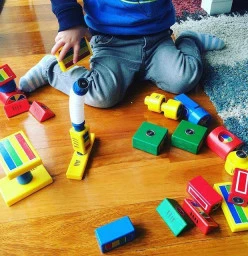 One young member playing at home.