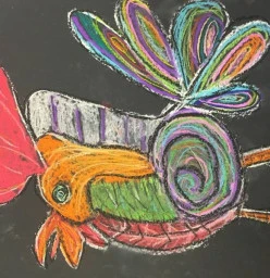 Study of Picasso's Le Coq in our after school art classes