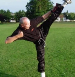 Grandmaster (Shihan) Martin Day 8th Dan Combat Self Defence Noosa In Kicking Action!