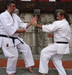 John Ross Shihan 5th Dan Shihan Chief Instructor I.G.K.Headquarters Victoria Over 30 years experience and Lambros Kallianiotis Shidoin 3rd Dan Shidoin Assistant to John Ross Shihan in I.G.K. Headquarters Victoria Over 30 years experience.