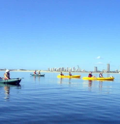 Kayaking on the beautiful Boardwater on the Gold Coast