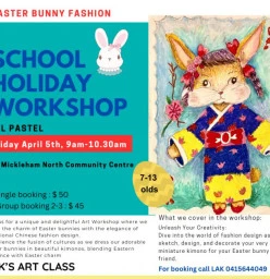 Easter bunny Fashion -Art workshop Mickleham Art Classes &amp; Lessons