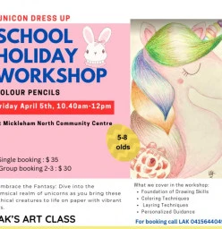 Unicon  Dressup-  Easter holiday workshops Mickleham Art Classes &amp; Lessons
