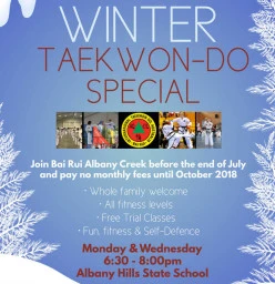 No Monthly Fees Until October 2018!!! Albany Creek Taekwondo Classes &amp; Lessons