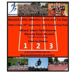 Come n Try Little Athletics Berwick Little Athletics Clubs &amp; Centres