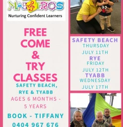 FREE Mini Maestros Come &amp; Try Classes - Tyabb Dromana Early Learning Classes &amp; Lessons