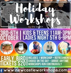 DIY Workshops Kids/Teens &amp; Ladies Night Merewether Arts &amp; Crafts School Holiday Activities