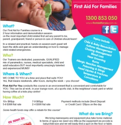 First Aid Course for Families Karrinyup Early Learning Classes &amp; Lessons