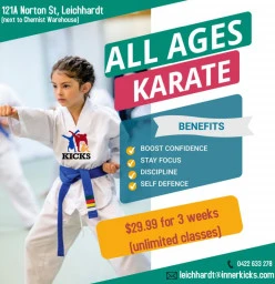 All ages Martial Arts- $29.99 for 3 classes Leichhardt Martial Arts Academies