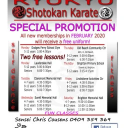 FREE UNIFORM Lindisfarne Karate Clubs