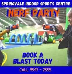 Nerf Blast Party ($280 for 10 children) Springvale South Play School Holiday Activities