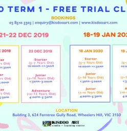 Free Trial Class (2020 Jan 18-19) for 2020 Term 1 Enrolment Glen Waverley Art Classes &amp; Lessons