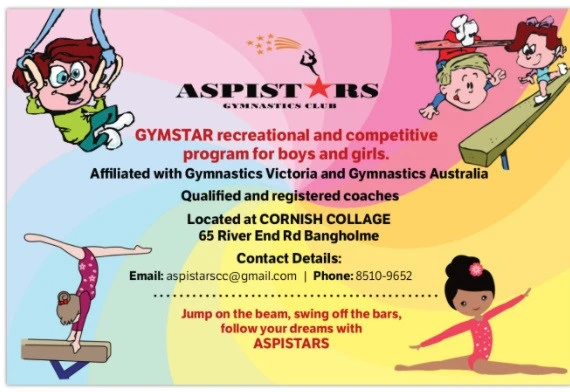 ASPISTARS GYMNASTICS CLUB ( CORNISH COLLEGE LOCATION )