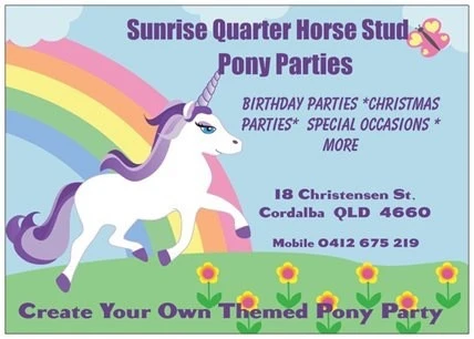 Sunrise QH Stud Pony Parties