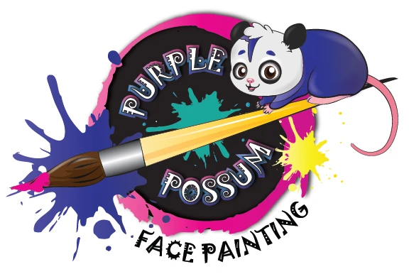 Purple Possum Face Painting