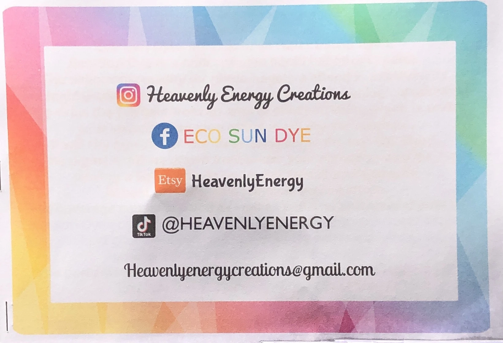 Eco Sun Dye aka Heavenly Energy Creations
