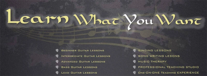 LEARN WHAT YOU WANT GUITAR & MUSIC LESSONS